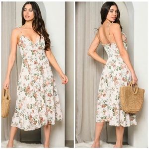 #33 Floral midi dress